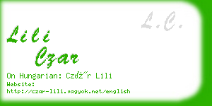 lili czar business card